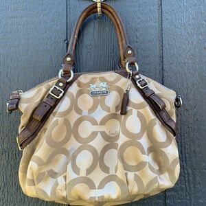 Coach Tan Signature Tote Bag